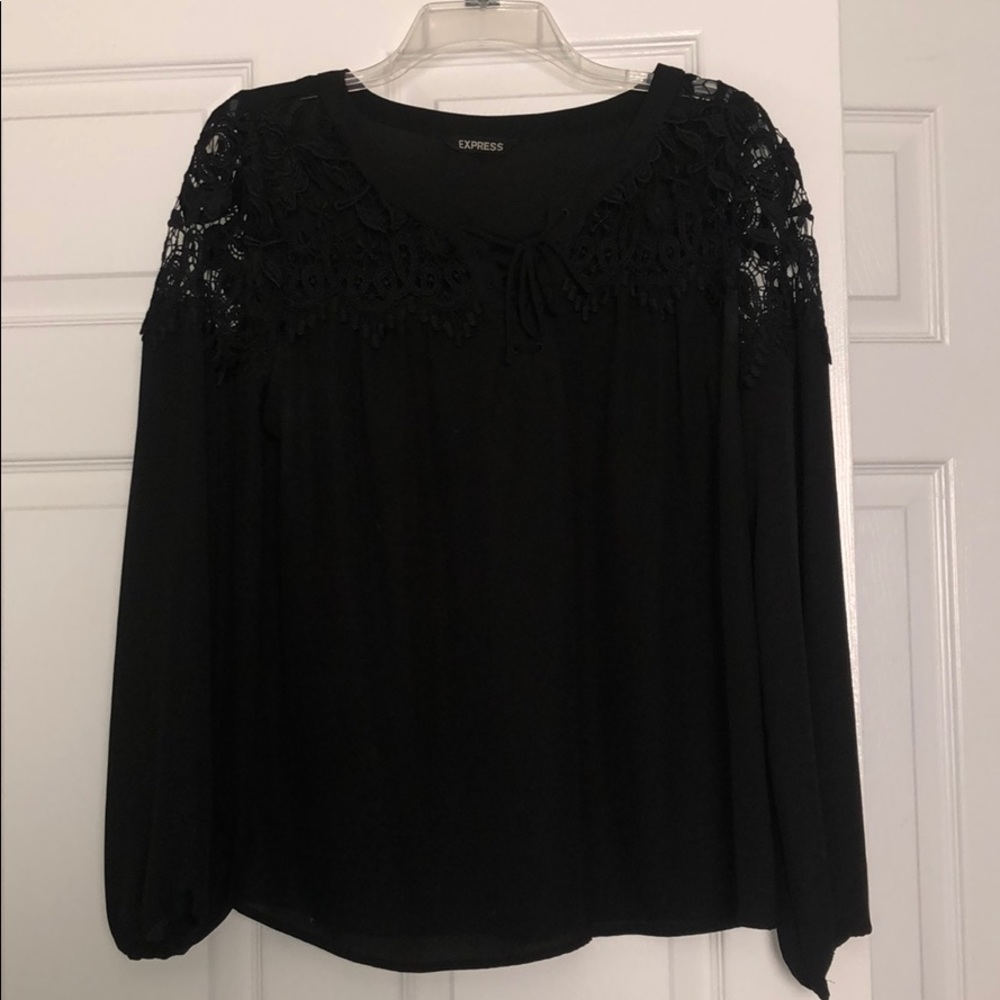 Express black lace blouse